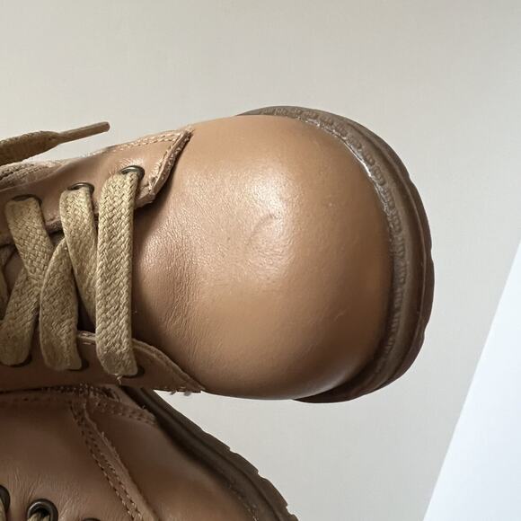 Consciously Baby Leather Knit Combat Boots - Picture 7 of 11